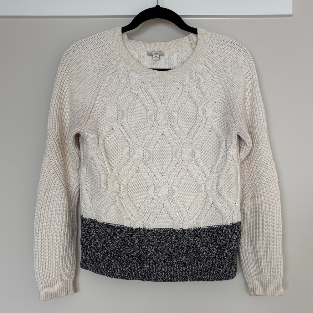 Women's Cream and Gray Sweater